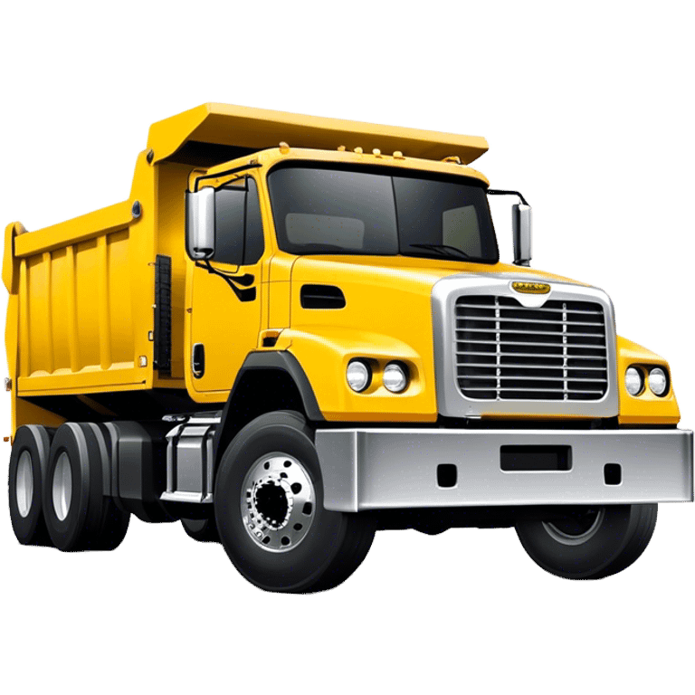 Dump Truck - Freightliner 114SD (Model Year: 2022) (Iconic colour: Yellow with black and silver) emoji