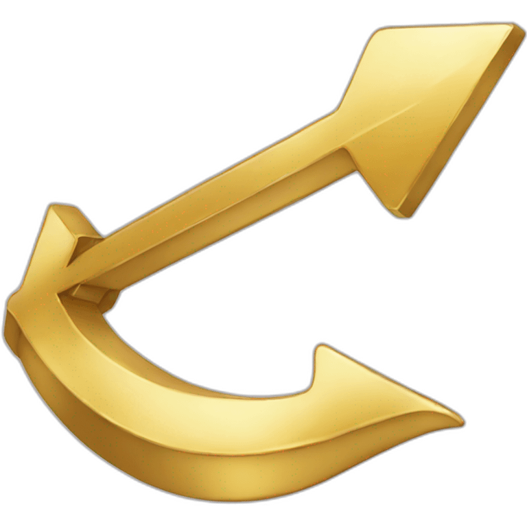 Gold arrow  emoji