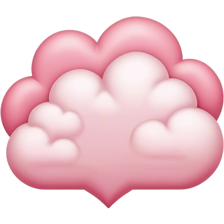 pink heart + cloud emoji