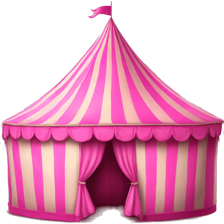 Realistic pink circus tent  emoji