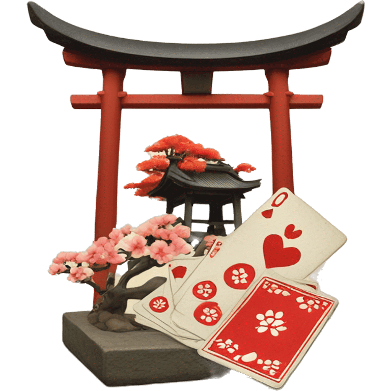 shinto_shrine::flower_playing_cards☯ emoji