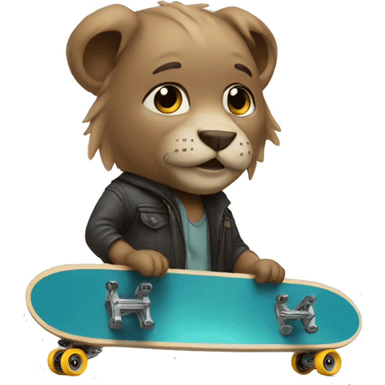 Leon with skateboard emoji