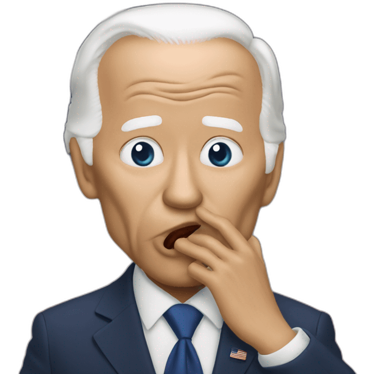 Biden sending kiss to aliens emoji