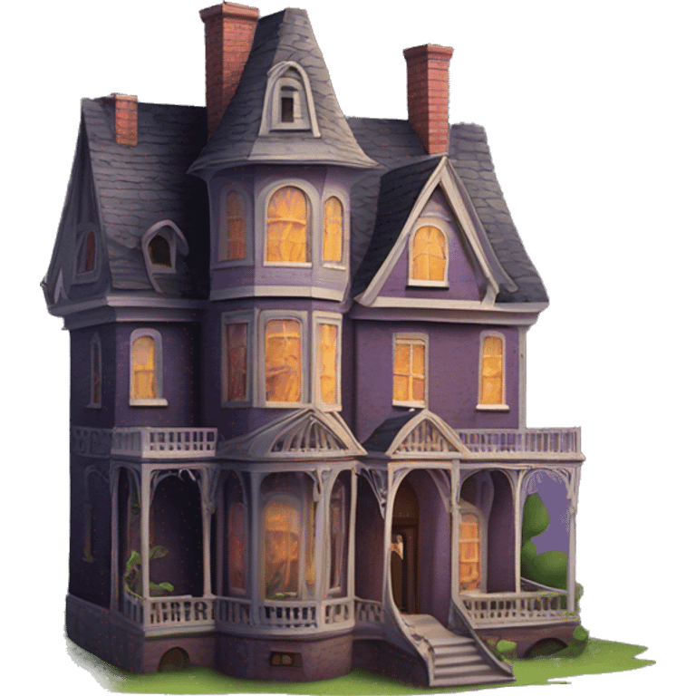 Beautiful Paperscape Addams sprawling 12 story tall haunted dream mansion  emoji