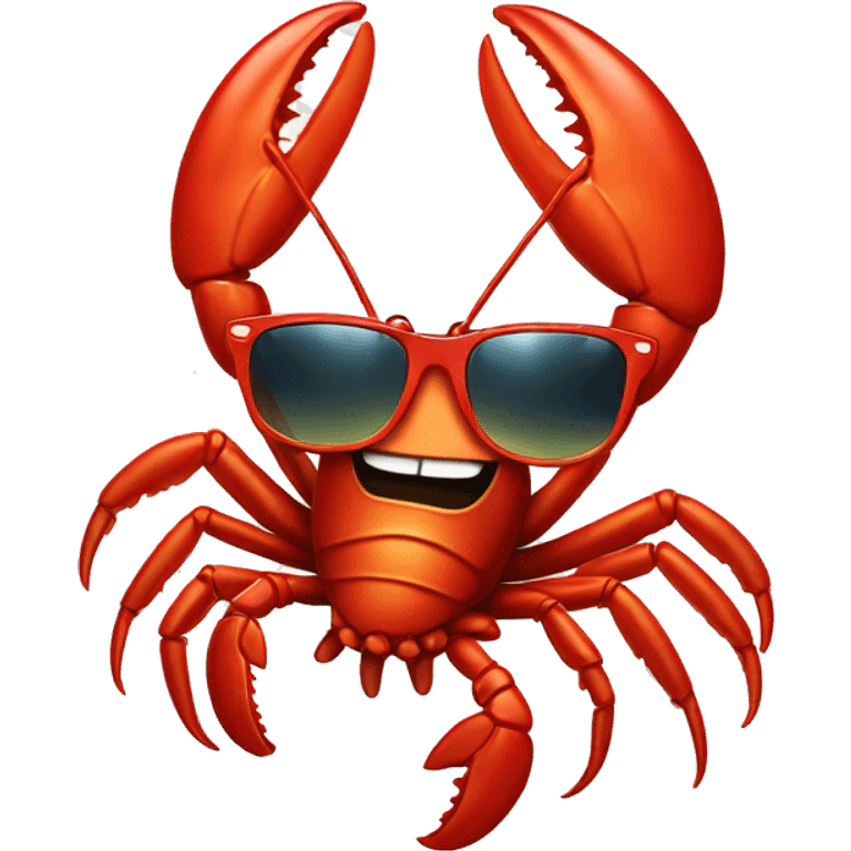 Lobster with sunglasses  emoji