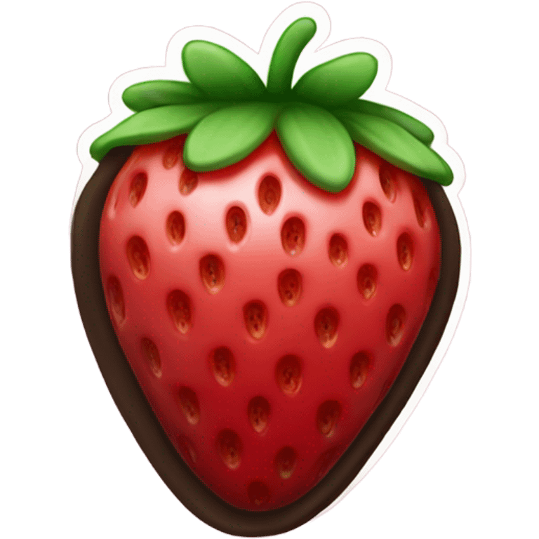 Strawberry with chocolate  emoji