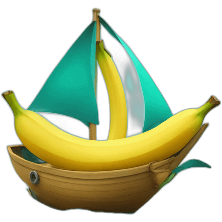 a banana on a boat emoji