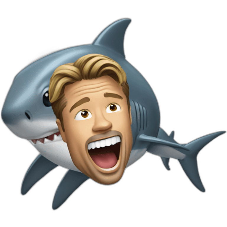 Brad Pitt as a Shark  emoji