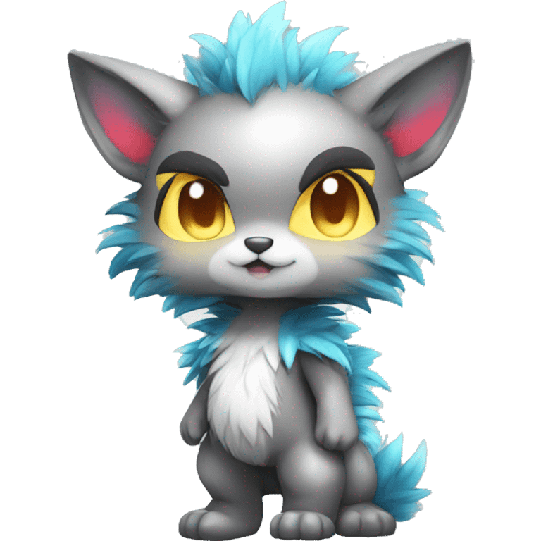 Anthro-Edgy-Gradient-Fantasy-Fur-Sona-Chibi-Shiny-Fakémon-Hybrid full body emoji