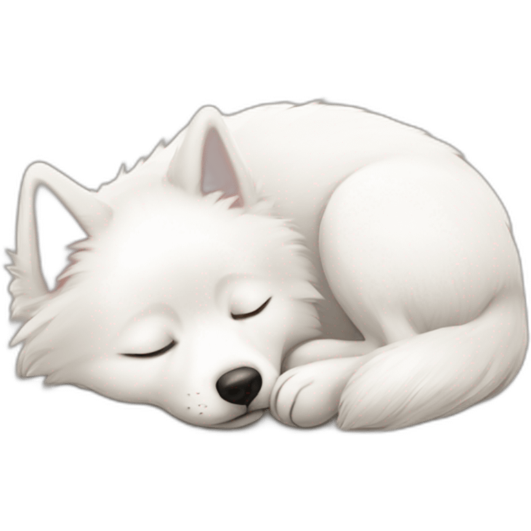 Japanese spitz sleep emoji