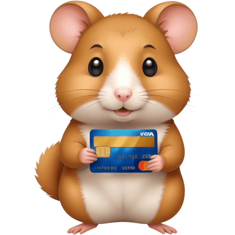 hamster with credit card emoji