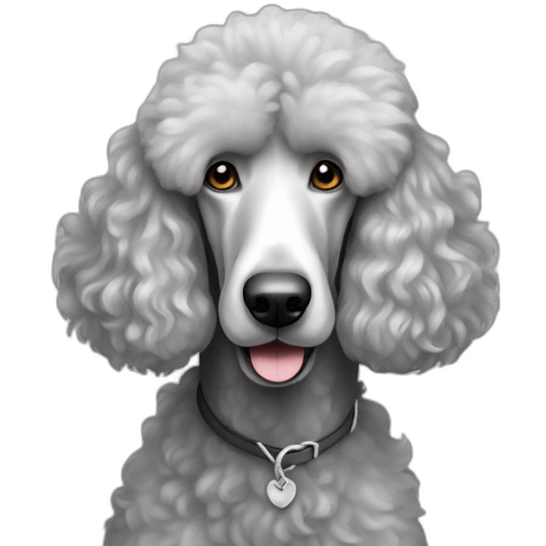 Silver standard poodle emoji