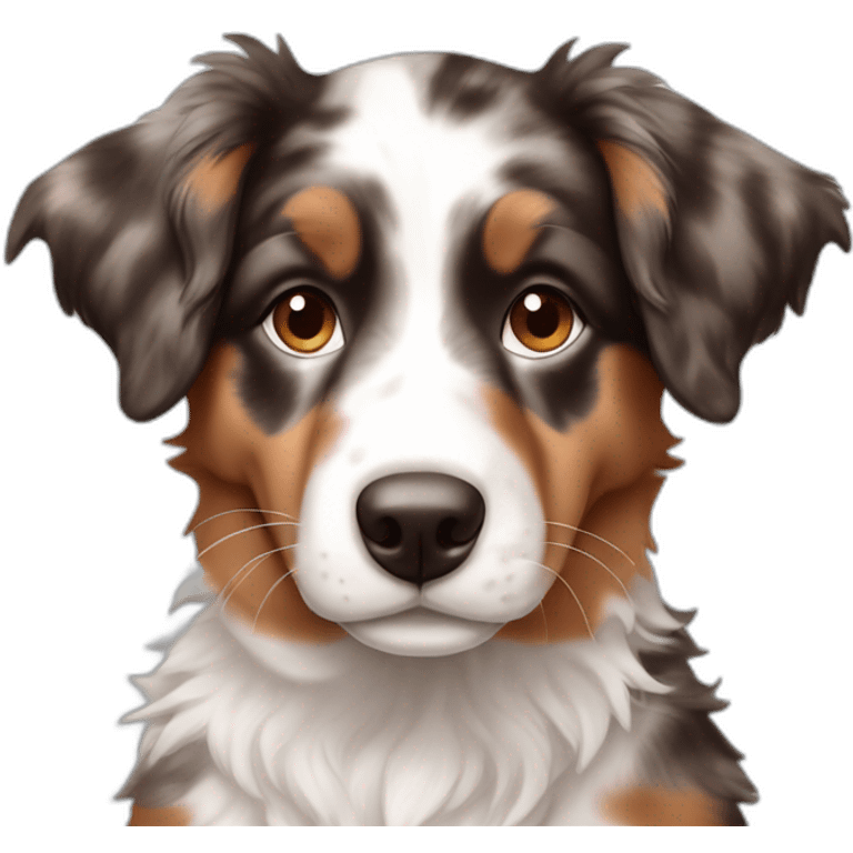 red merle aussie puppy emoji