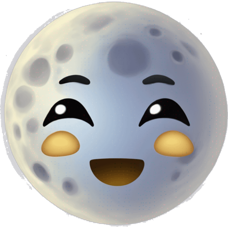 Moon astrology symbol with cute face emoji