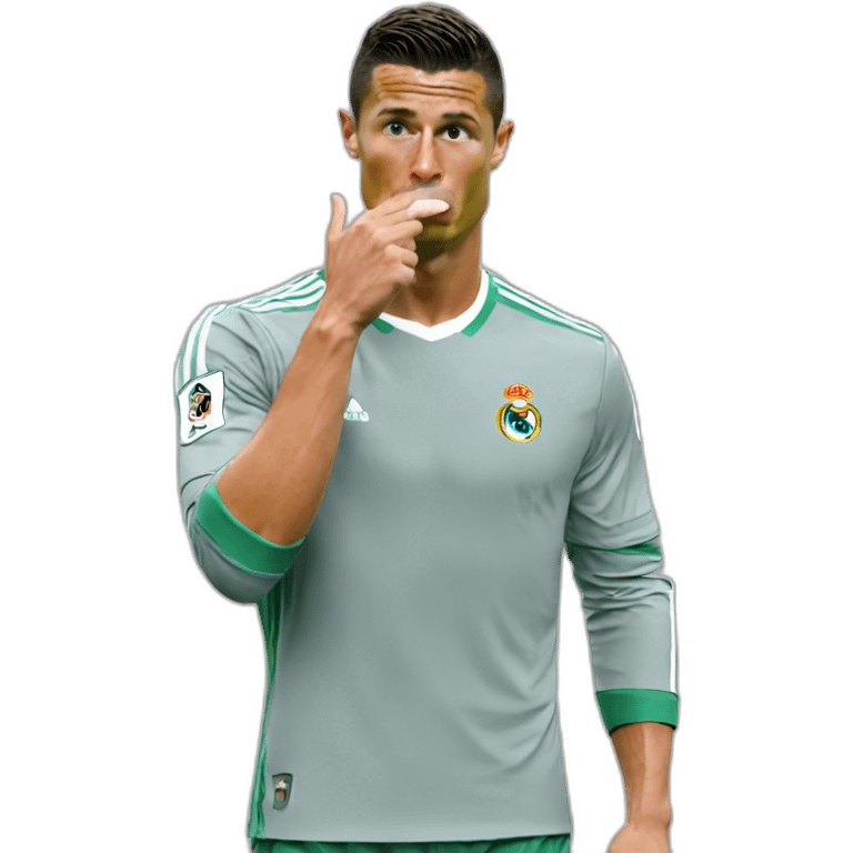 Cristiano ronaldo picking nose emoji