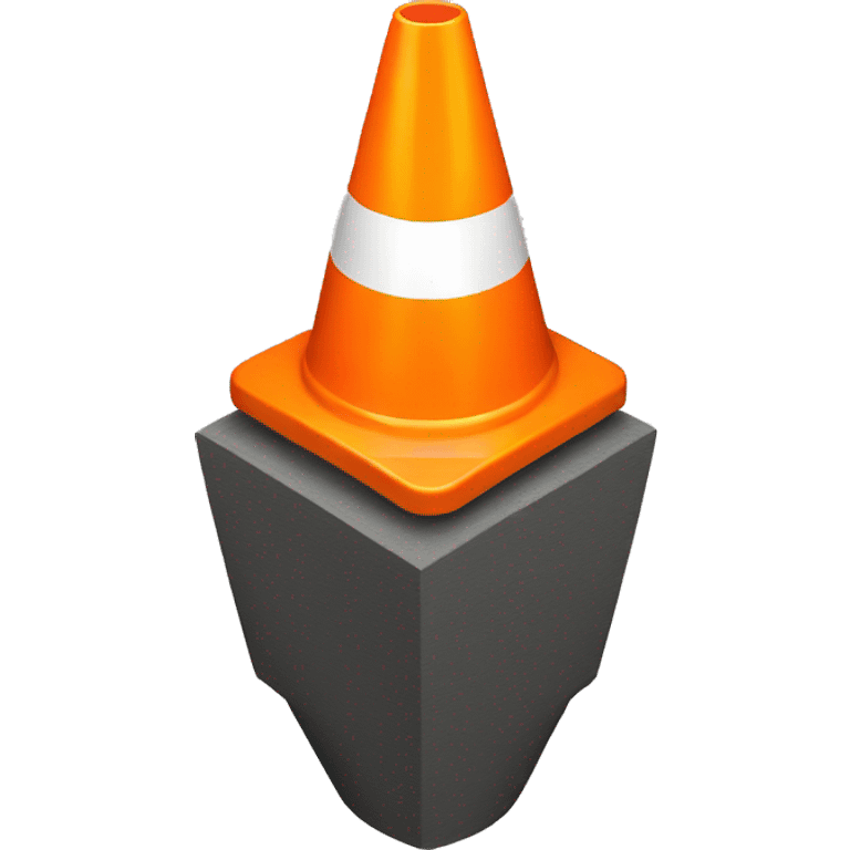 a traffic cone emoji