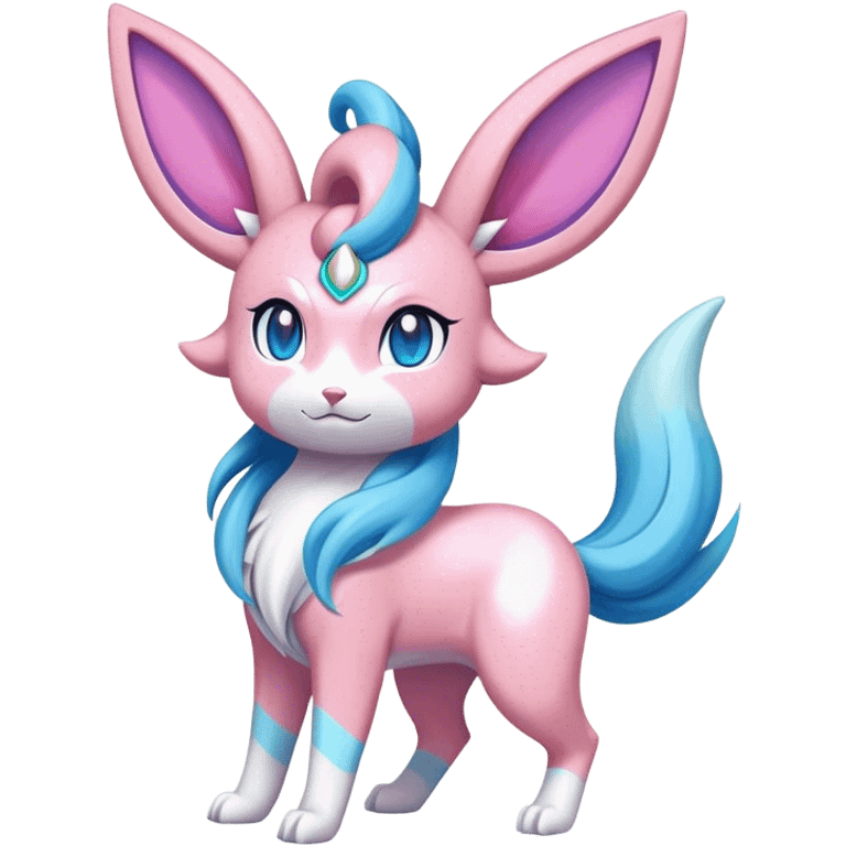 Colorful Sylveon-Suicune-hybrid emoji