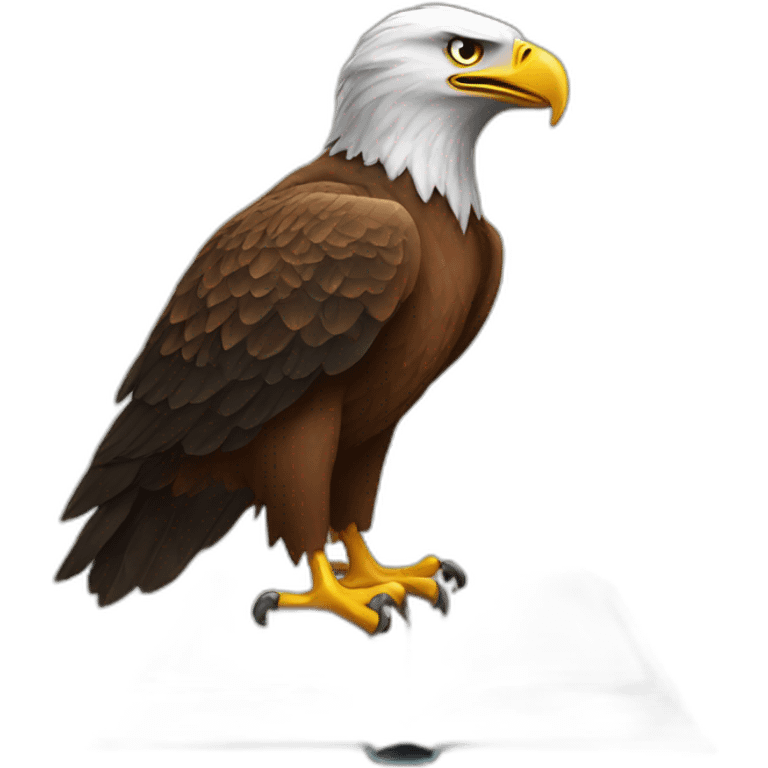 eagle reading emoji