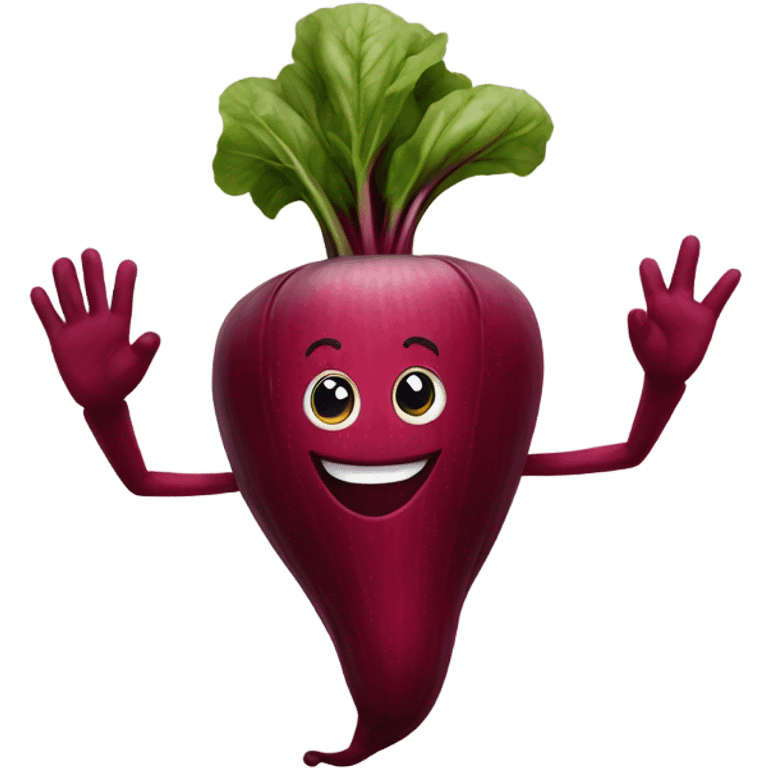 happy beetroot high five emoji