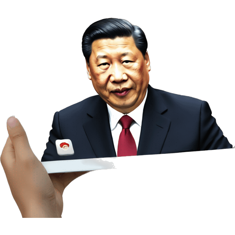 xi jinping playing on ipad emoji