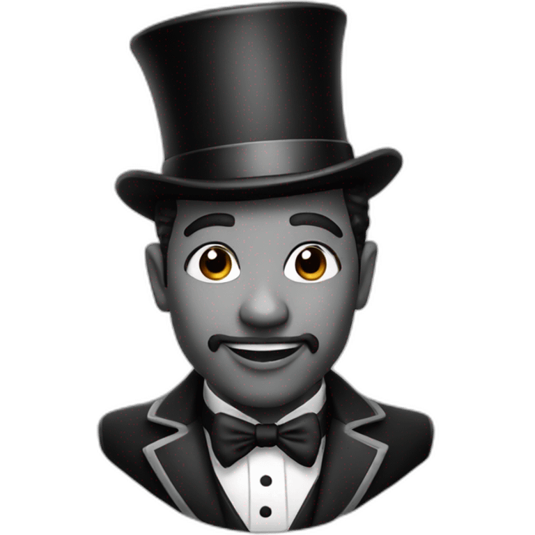 Magician black and white emoji