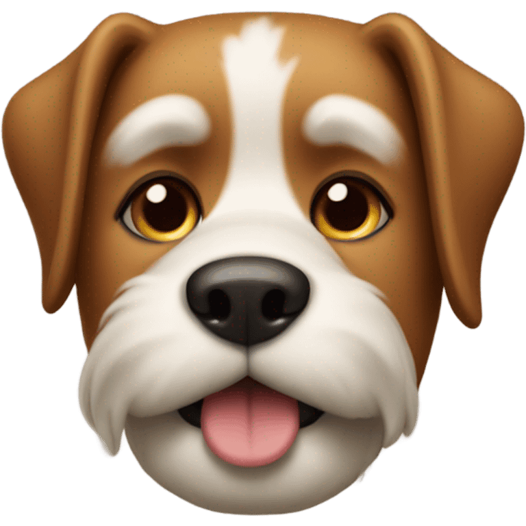 Dog with goatee emoji