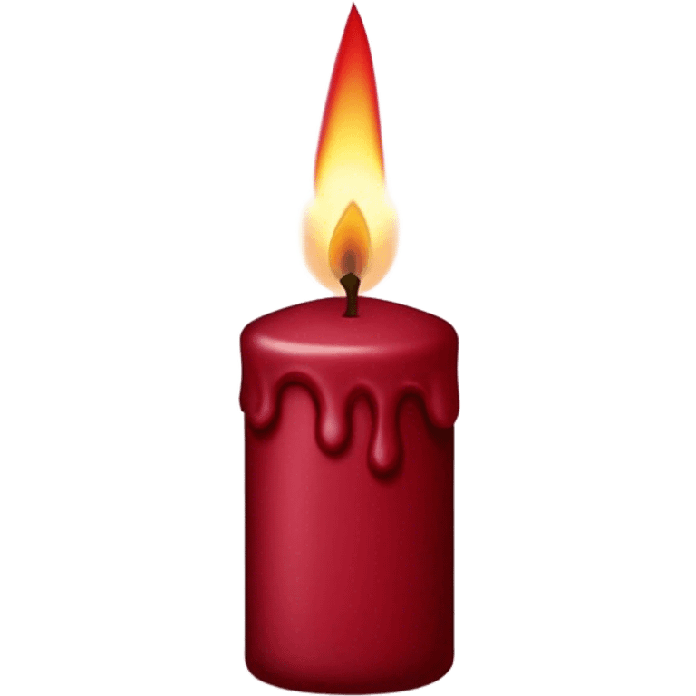 Dark red velvet candle emoji