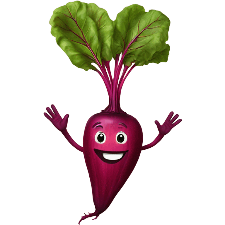 happy beetroot high five emoji