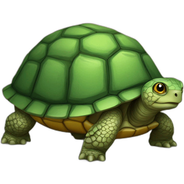 Chat sur une tortue emoji