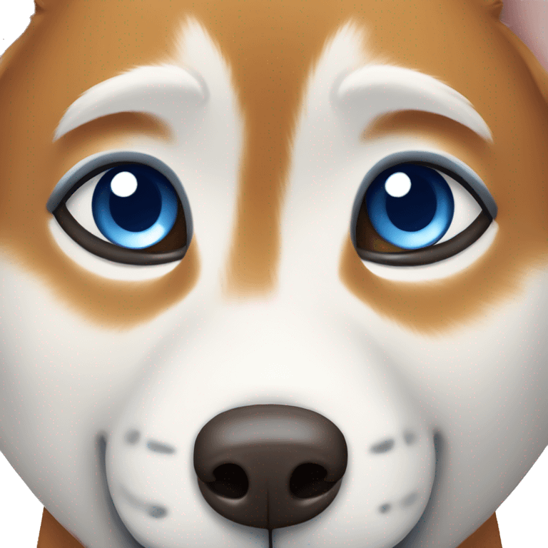 ginger husky with blue eyes emoji