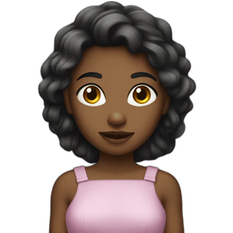 Femme noir qui porte Robe emoji