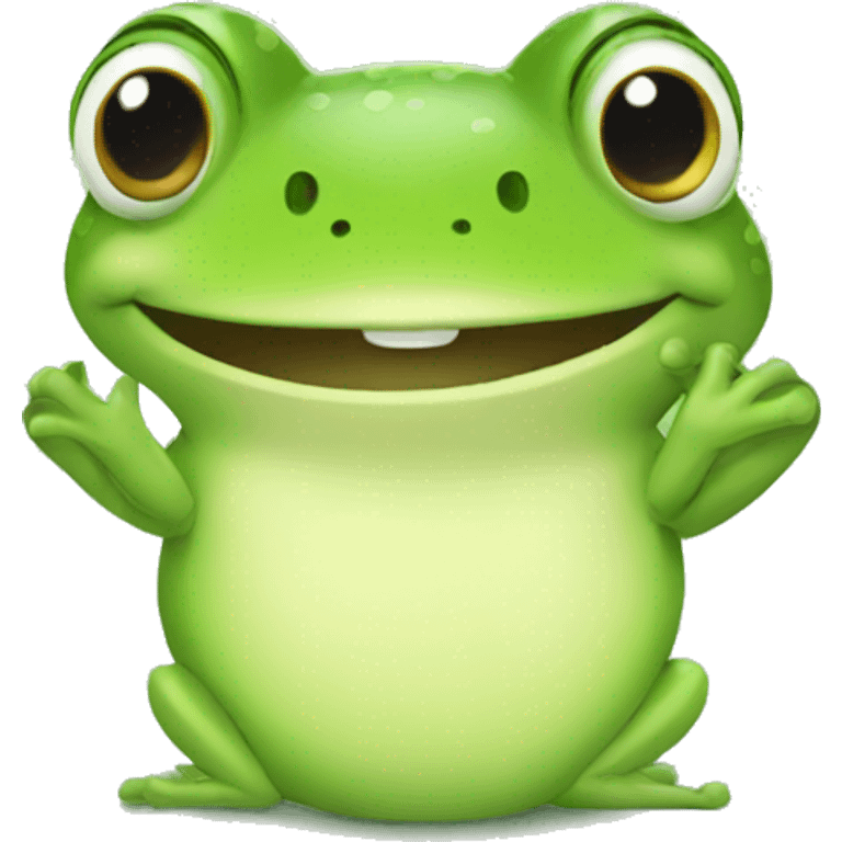 Happy frog  emoji