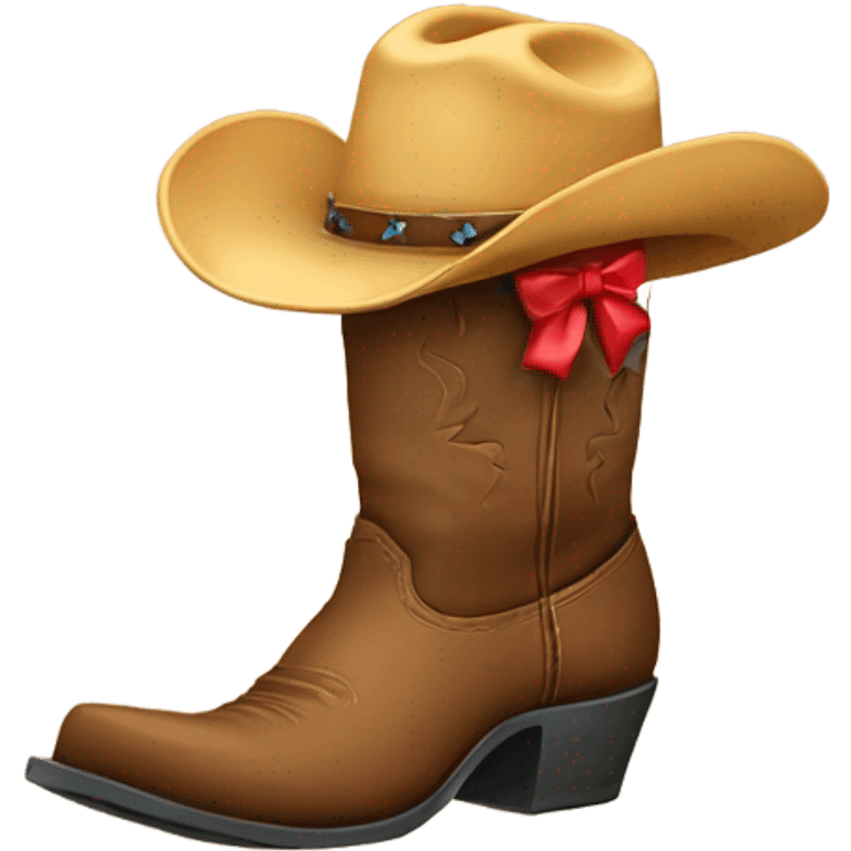 cowboy boot with bow emoji