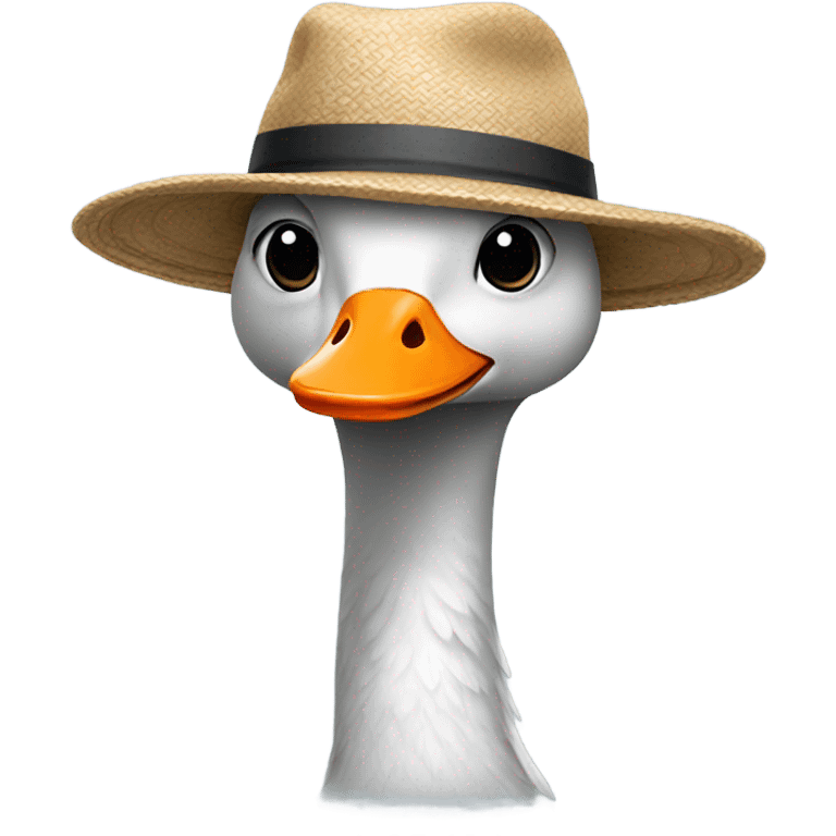 Goose wearing hat  emoji