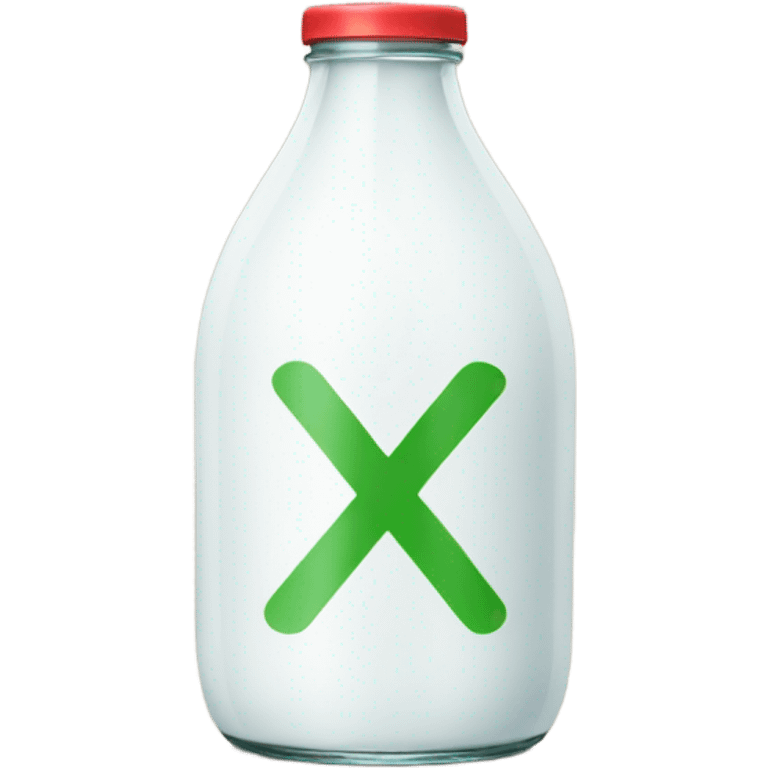 Milk bottle with an x over it emoji