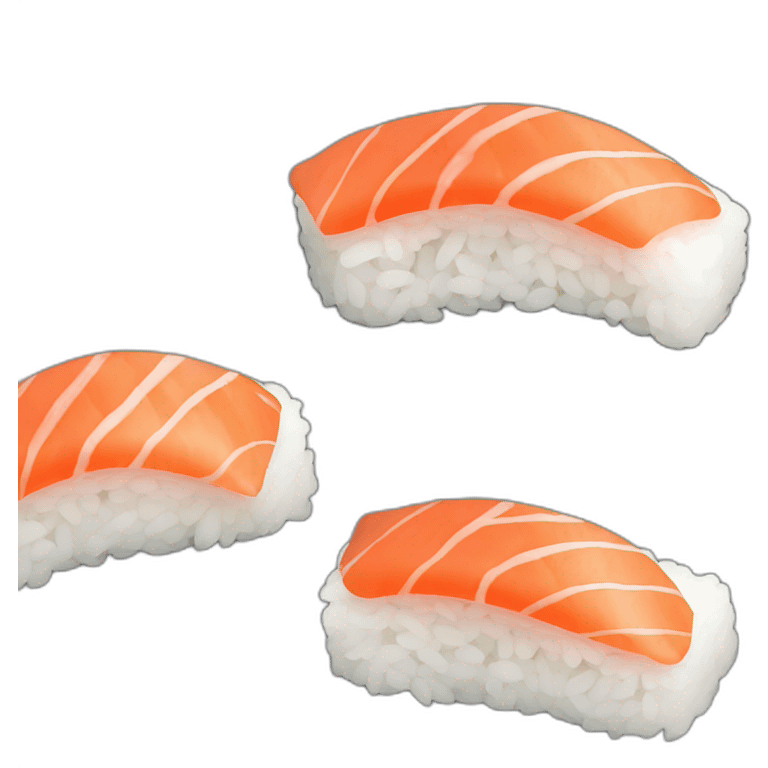 long sushi with salmon burn emoji