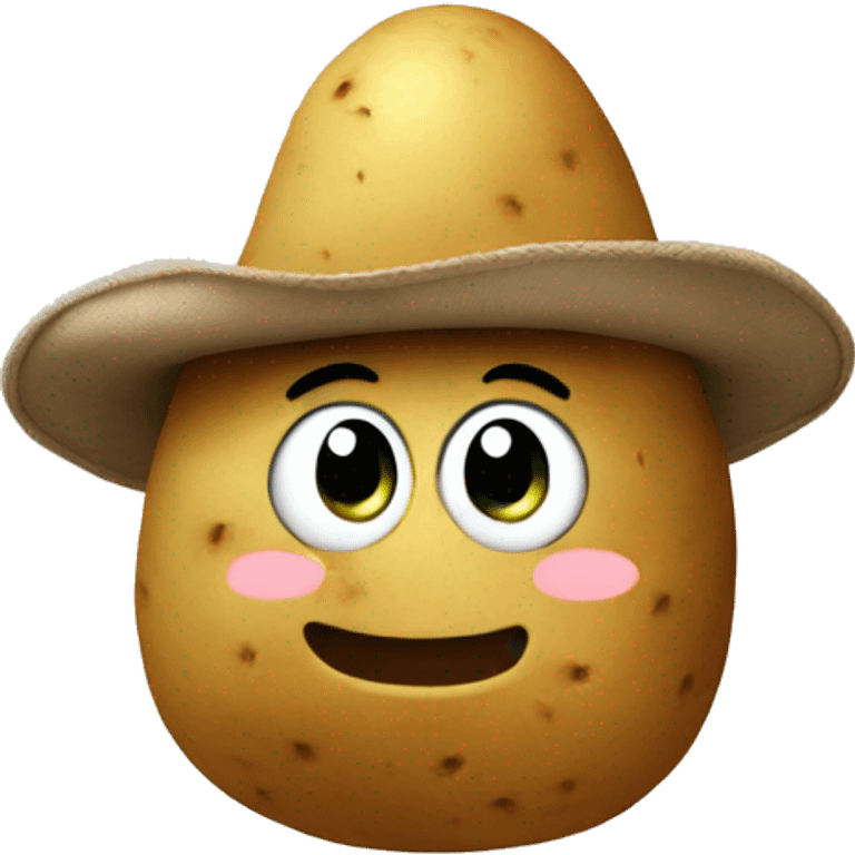 Potato in a hat emoji