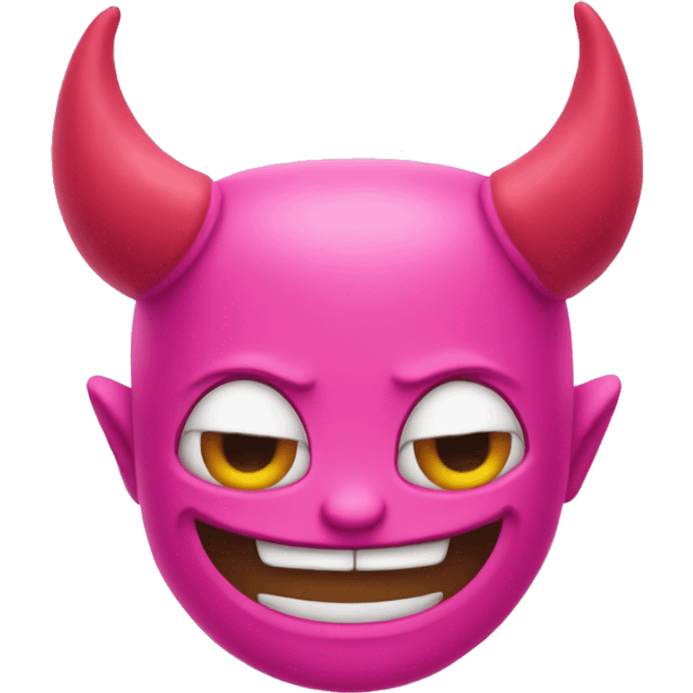 pink devil emojis with smile and horns  emoji