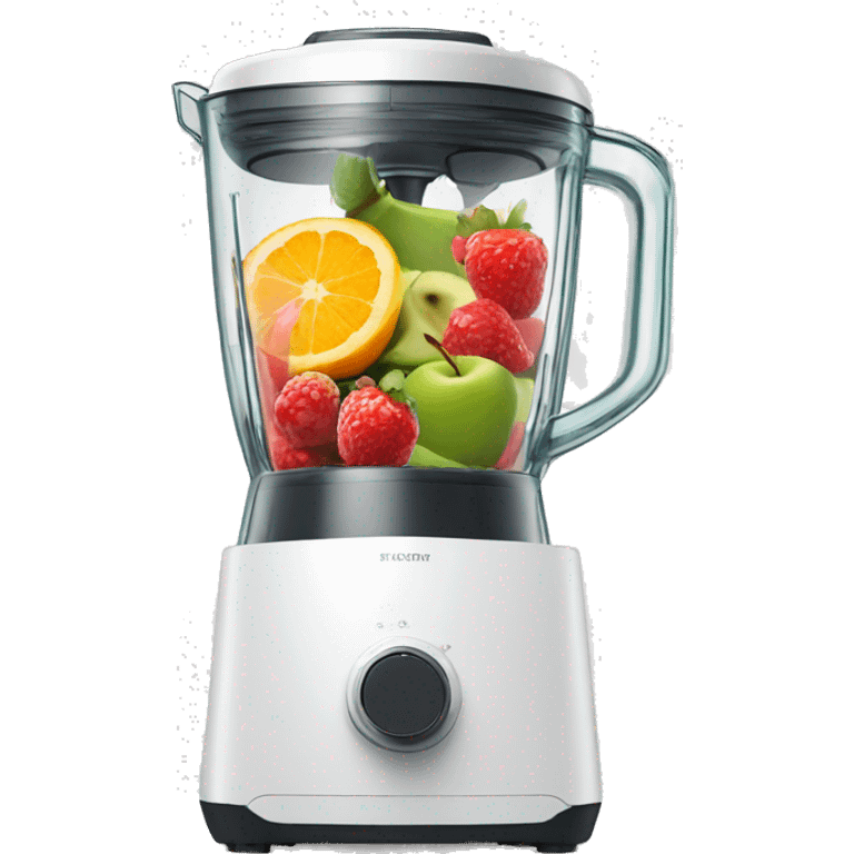 Blender with fruit emoji