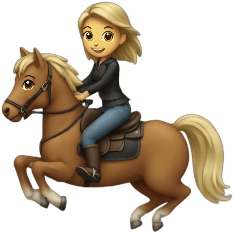 girl riding emoji