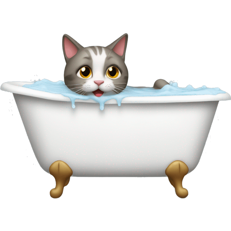 Cat in the bathtub  emoji