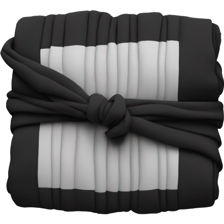 Folded blanket in color black emoji