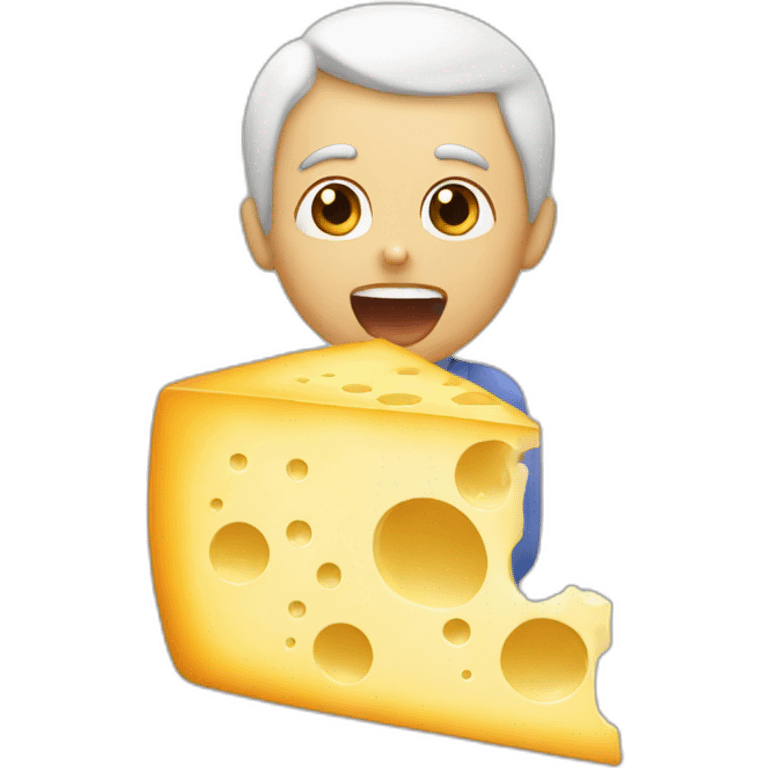 eating some cheese emoji