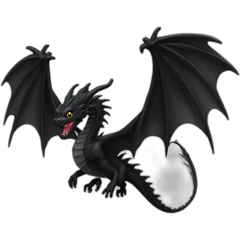 flying-black-dragon-spread-wings emoji