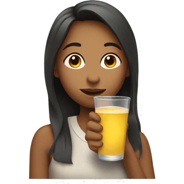 girl that is drinking  emoji