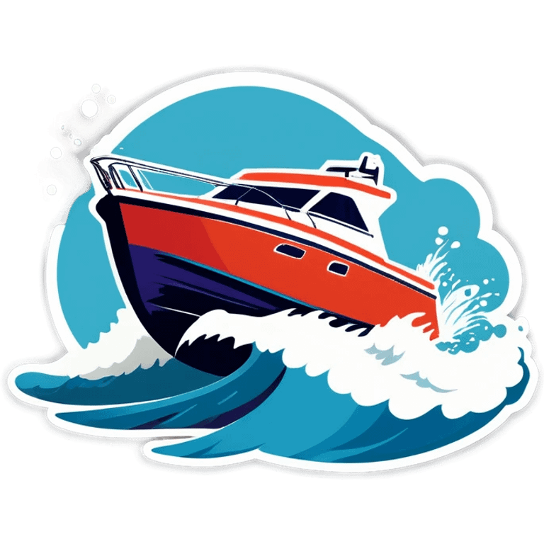 recreational boat in waves emoji