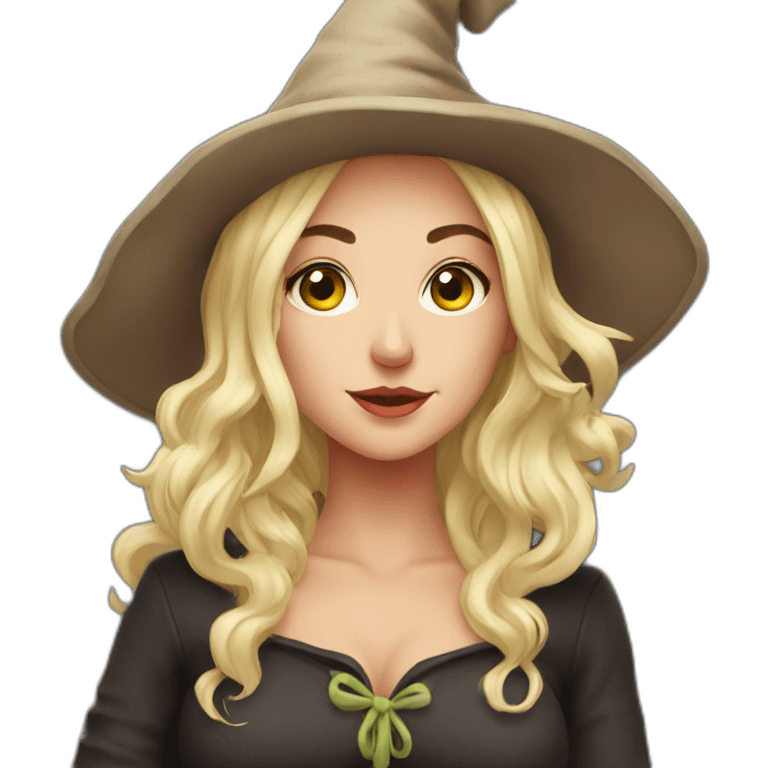 Alisa blonde witch emoji