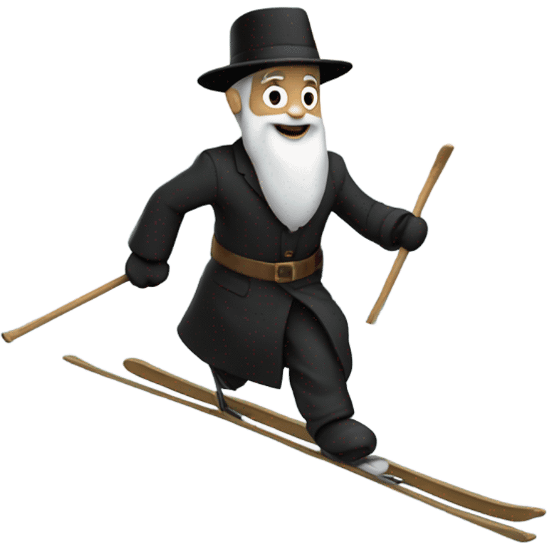 Rabbi skiing emoji