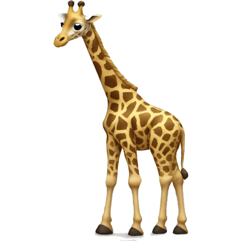 Giraffe standing in front of eiffle tower  emoji