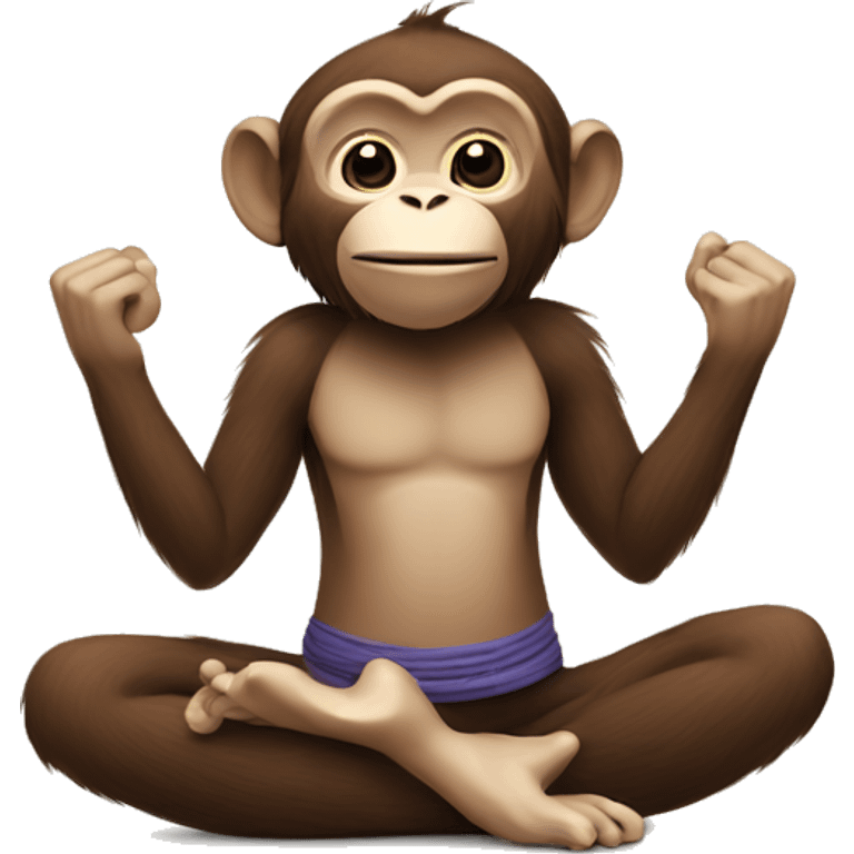 Monkey doing yoga emoji